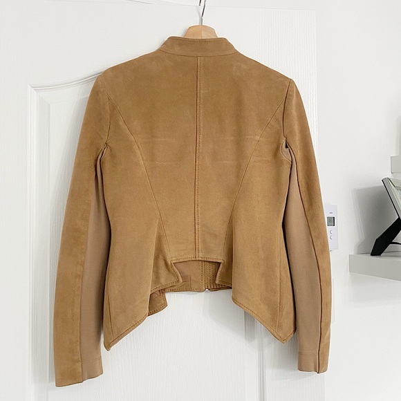 BCBGMAXARIA | Tan suede soft jacket - Picture 2 of 7